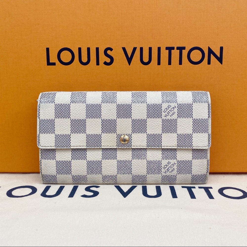 ❤️✨SARAH WALLET❤️✨ Louis Vuitton Damier Azur Auth!